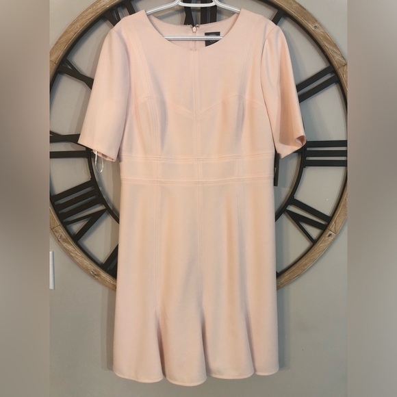 Vince Camuto Dresses & Skirts - Vince Camuto Soft Pink Midi Dress Lined Fit and Flare
